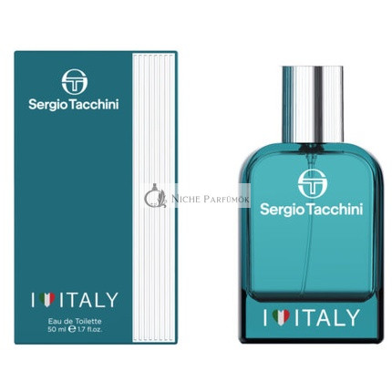 Sergio Tacchini I Love Italy EDT Férfi Parfüm, 50ml ajándék mintákkal