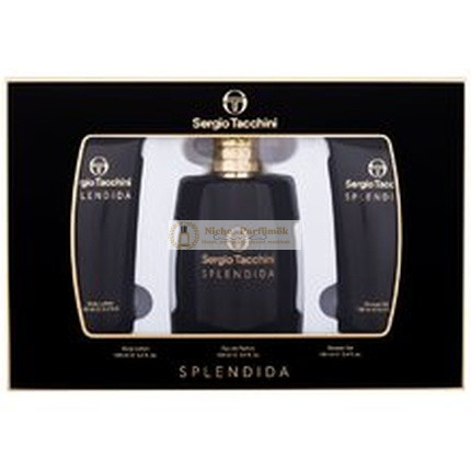 Sergio Tacchini Splendida Ajándékcsomag Edp 100 ml, Tusfürdő 100 ml és Testápoló 100 ml