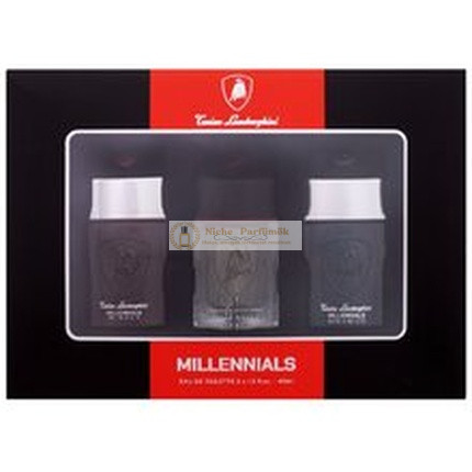 Lamborghini Millennials Geschenkset - 40 ml Millennials EDT, 40 ml Millennials Winner EDT, 40 ml Millennials Dinamico EDT