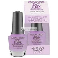   Morgan Taylor React Max Formaldehidmentes Körömerősítő + Hosszabb Ideig Tartó Alapozó Lakk Optikai Fehérítővel, 15ml