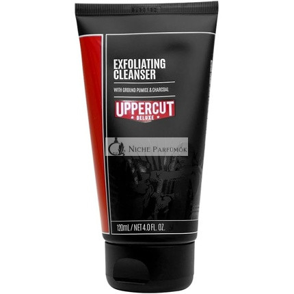 Uppercut Deluxe Exfoliáló Tisztító, Őrölt Pumice és Aktív Szén, 240ml