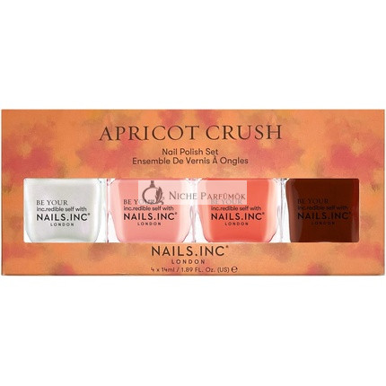 Nails Inc. Apricot Crush 4 darabos Körömlakk Készlet 14ml - Csomag 4