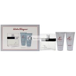   Salvatore Ferragamo F By Ferragamo Pour Homme - Eau De Toilette, 100 ml, 75 ml Duschgel und 75 ml After Shave Balsam