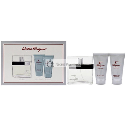 Salvatore Ferragamo F By Ferragamo Pour Homme - Eau De Toilette, 100 ml, 75 ml Shower Gel és 75 ml After Shave Balm