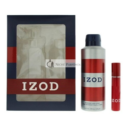 Izod Red 2-teiliges Geschenkset: Eau De Toilette 15ml - Körperspray 200ml für Männer