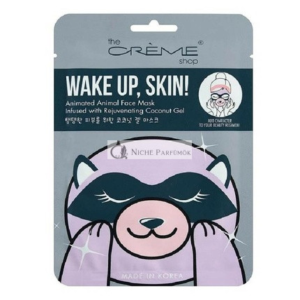 The Crème Shop Ébredj, Bőr! Mosó Raccoon Arcmaszk, 25g