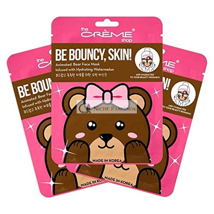 The Crème Shop Animált Miss Bear Hidratáló Arcpakolás, Vízibolygó