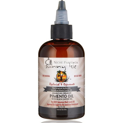 Sunny Isle Jamaikanisches Bio-Pimento-Öl mit Schwarzem Rizinusöl, 113,4g