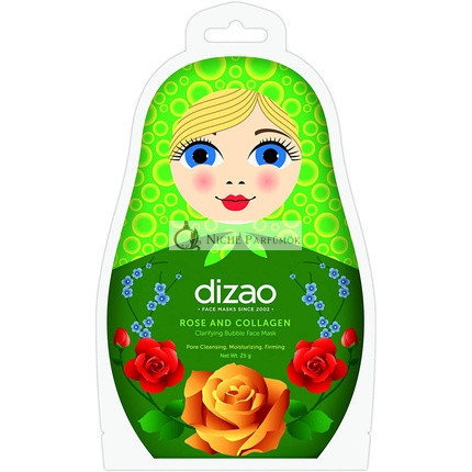 Dizao Organics Rózsa és Kollagén Tisztító Buborék Arcmaszk 25g