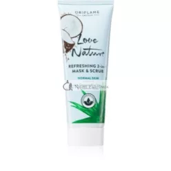   Oriflame Love Nature Aloe Vera Kokosnusswasser 75 ml - Erfrischendes Peeling und Maske