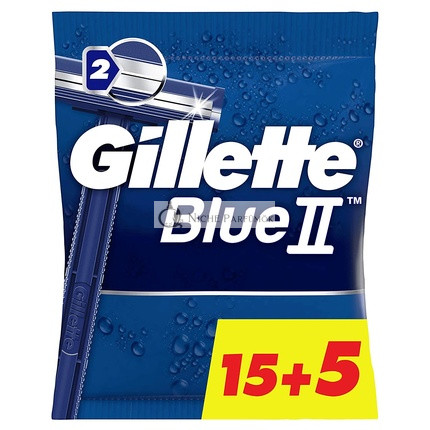 Gillette Einwegrasierer Blau II 15 + 5 20 Stück Blau