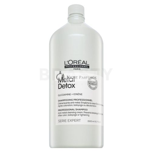 L´Oréal Professionnel Série Expert Metal Detox Professional Shampoo Anti-metal Cleasing Cream tisztító sampon fényes festett hajért 1500 ml