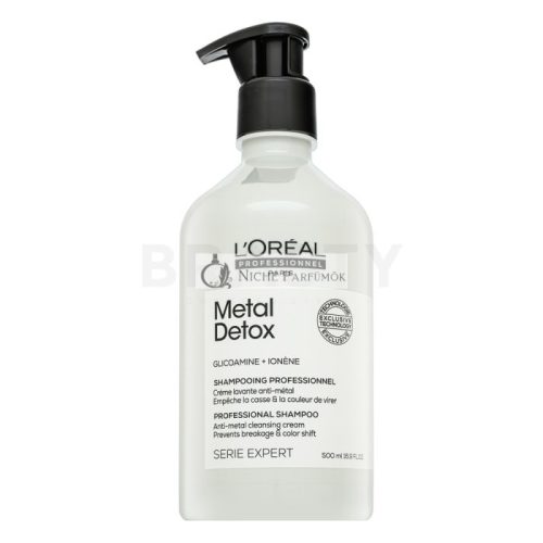 L´Oréal Professionnel Série Expert Metal Detox Professional Shampoo Anti-metal Cleasing Cream tisztító sampon fényes festett hajért 500 ml
