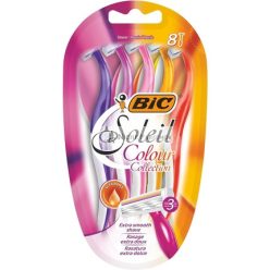   BIC Miss Soleil Színkollekció 3-Pengés Női Borotvák 8 db