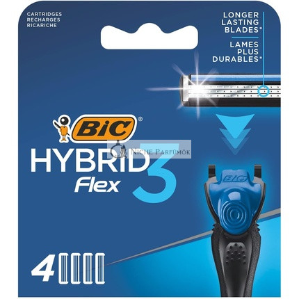 BIC Hybrid 3 Flex férfi borotvapengék utántöltő 3 Nano-Tech titán mozgatható pengével