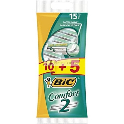BIC Comfort 2 Eldobható Borotvák Férfiaknak 15 db