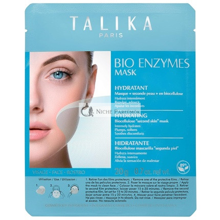 Talika Bio Enzime Maszk Hidratáló Arcmaszk Bio-Cellulóz - Tápláló Maszk Száraz Bőrre