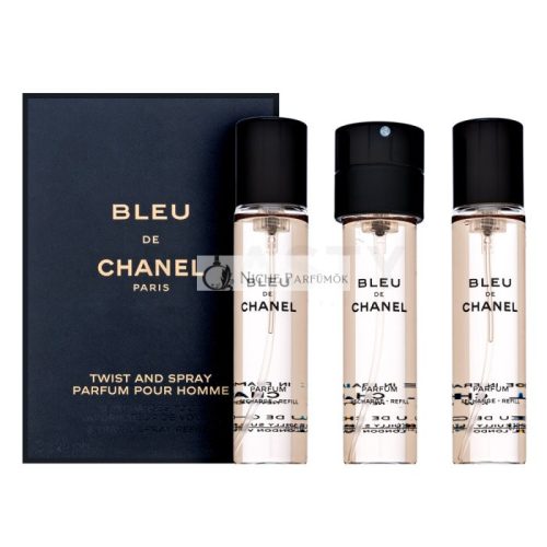Chanel Bleu de Chanel Parfum - Refill tiszta parfüm férfiaknak 3 x 20 ml