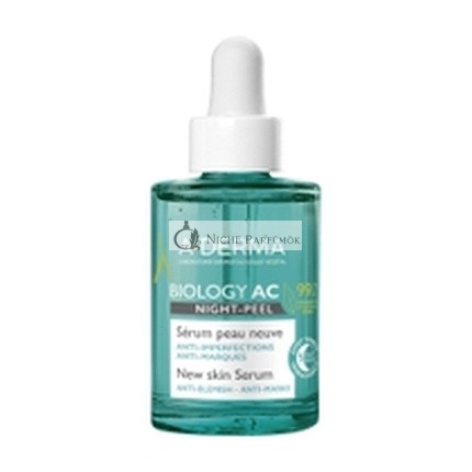 A-Derma Biology Ac Bőrmegújító Szérum Éjszakai Hámlasztásra, 30ml