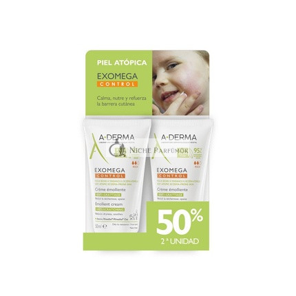 A-Derma Exomega Control Emollient Creme, 50ml - 2 Stück