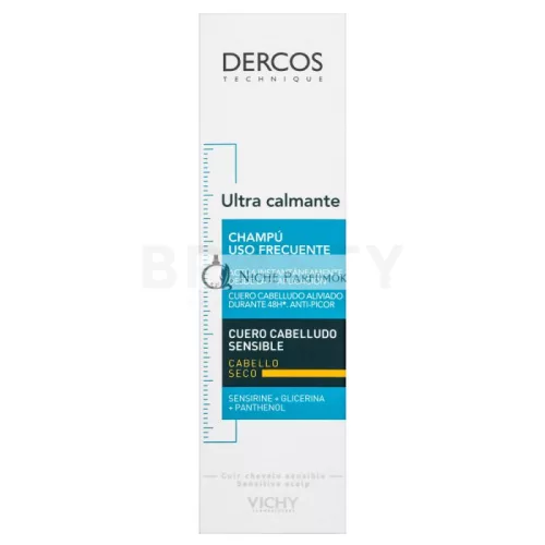Vichy Dercos Ultra Soothing Sulfate-Free Shampoo Dry Hair Shampoo ohne Sulfat für empfindliche Kopfhaut 200 ml