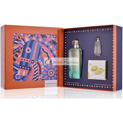 Hermès Un Jardin Sur Le Nil Ajándékcsomag - 100ml Eau De Toilette + 7.5ml Eau De Toilette + 50g Szappan