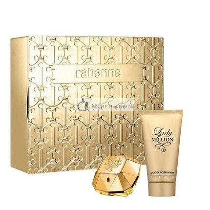 Paco Rabanne Lady Million 50ml EDP Spray + 75ml Testápoló Ajándékcsomag 2023