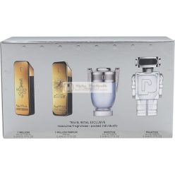   Paco Rabanne Mini Set für Herren: One Million 0.17 Eau De Toilette, One Million 0.17 Parfum, Invictus 0.17 EDT, Phantom 0.17 EDT