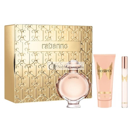Paco Rabanne Olympea Eau De Parfum Spray Szett - 80ml Spray, 100ml Testápoló, 10ml Eau De Parfum