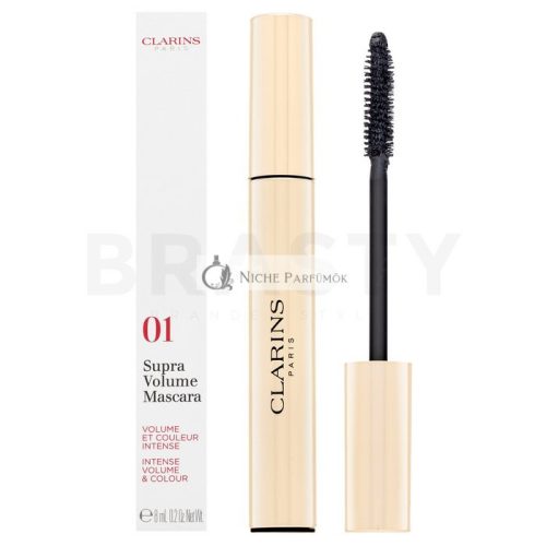 Clarins Supra Volume Mascara szempillaspirál szempilla meghosszabbítására és volumenre N. 01 Black 8 ml