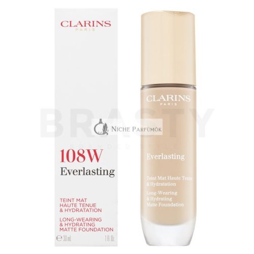 Clarins Everlasting Long-Wearing & Hydrating Matte Foundation langanhaltendes Make-up für einen matten Effekt 108W 30 ml