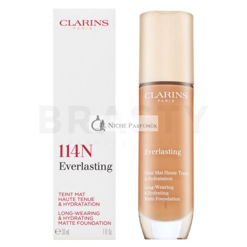 Clarins Everlasting Long-Wearing & Hydrating Matte Foundation langanhaltendes Make-up für einen matten Effekt 114N 30 ml