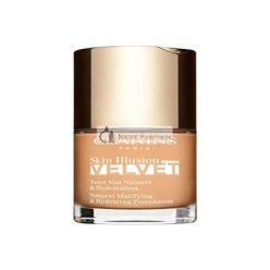   Clarins Skin Illusion Velvet Natürliche & Hydratisierende Matte Finish Foundation, 30ml, 108W