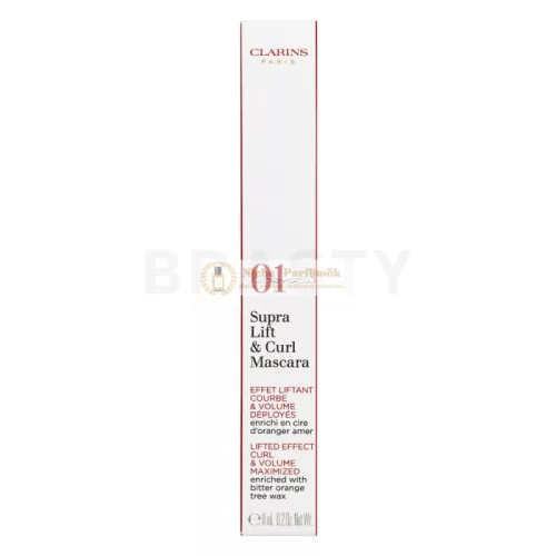 Clarins Supra Lift & Curl Mascara szempillaspirál szempilla meghosszabbítására és göndörítésére 01 Intense Black 8 ml