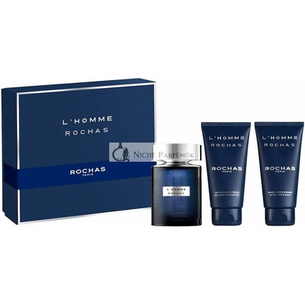 Rochas L'homme Rochas - Eau de Toilette, 100 ml + 100 ml Showe Gel + 100 ml After Shave Balm Szett