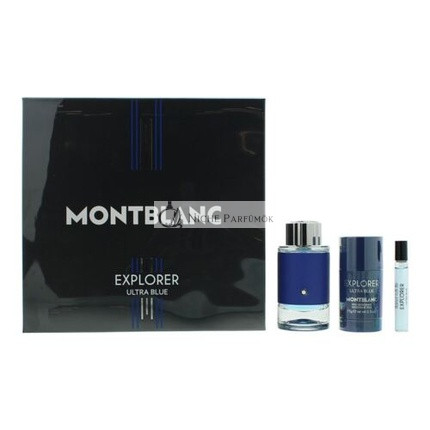 Montblanc Explorer Ultra Blue 3 Részes Ajándékcsomag Férfiaknak