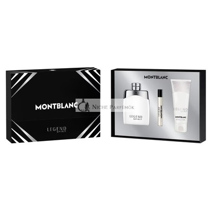 Mont Blanc Legend Spirit Geschenkset - Enthält 100ml Eau De Toilette Spray, 75ml Mini Eau De Toilette und 100ml Duschgel
