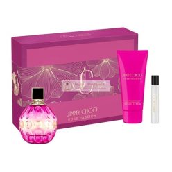   Jimmy Choo Rose Passion Szett - Eau De Parfum Spray 100ml, Mini Eau De Parfum 75ml, Testápoló 100ml