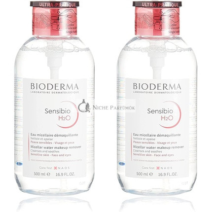 BIODERMA Sensibio H2O Mizellenwasser für empfindliche Haut 500ml - 2er Pack