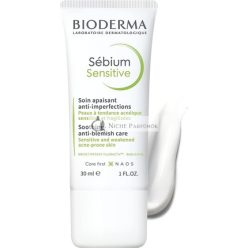   Bioderma Sébium Sensitive Nyugtató Hidratáló Krém Aknéra Hajlamos Bőrre 30ml