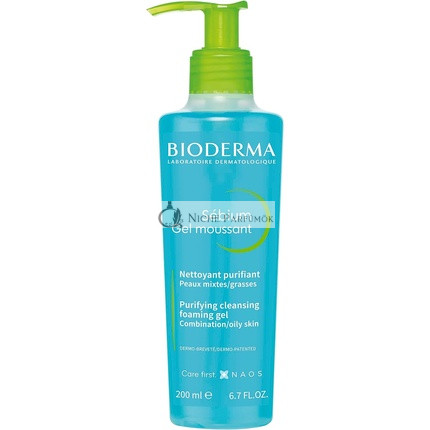 Bioderma Sebium Tisztító Habzó Gél, 200 ml