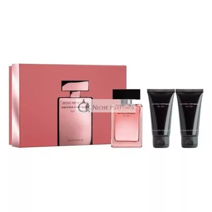 Narciso Rodriguez Her Musc Noir Rose Geschenkset 50ml EDP mit Körperlotion und Duschgel