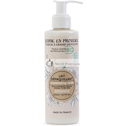 Jeanne En Provence Mandula Bio Sminklemosó, 200ml, Franciaországban készült