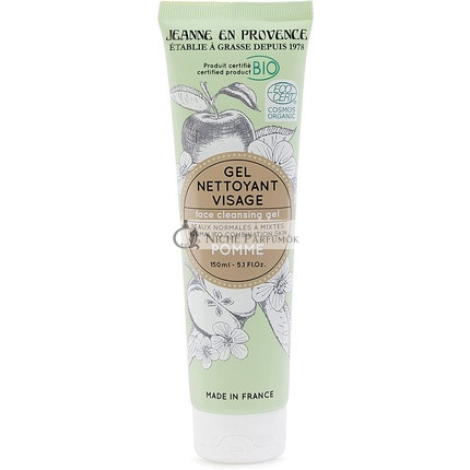 Jeanne En Provence Apfel Gesichtsreinigungsgel Bio, hergestellt in Frankreich, 150ml