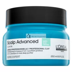   L´Oréal Professionnel Scalp Advanced Anti-Oiliness Professional Clay 2-in-1 Shampoo & Mask Deep Purifier Shampoo + Haarmaske für fettiges Haar 250 ml