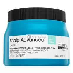   L´Oréal Professionnel Scalp Advanced Anti-Oiliness Professional Clay 2-in-1 Shampoo & Mask Deep Purifier Shampoo + Haarmaske für fettiges Haar 500 ml