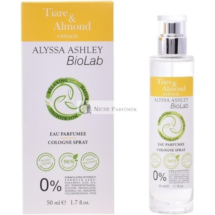Alyssa Ashley Biolab Tiare & Almond Eau Parfumee Spray, 50ml
