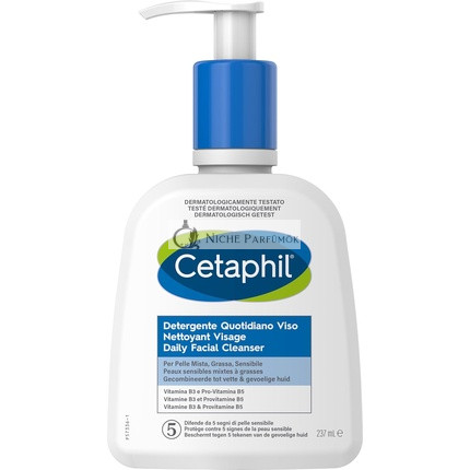 Cetaphil Täglicher Gesichtsreiniger mit Glycerin, Panthenol und Niacinamid, 237ml