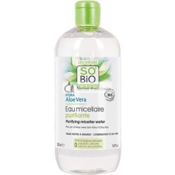   SO'BiO étic Cosmebio Kombinierte/Fette Haut Hydra Aloe Vera Reinigende Micellenwasser, 500ml