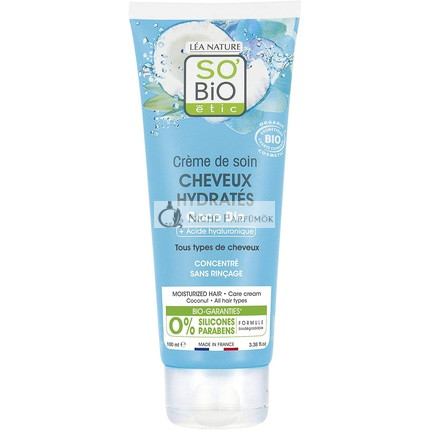 SO'BiO étic Cosmos Organic Kokosnuss- und Hyaluronsäure-Haarcreme, 100ml
